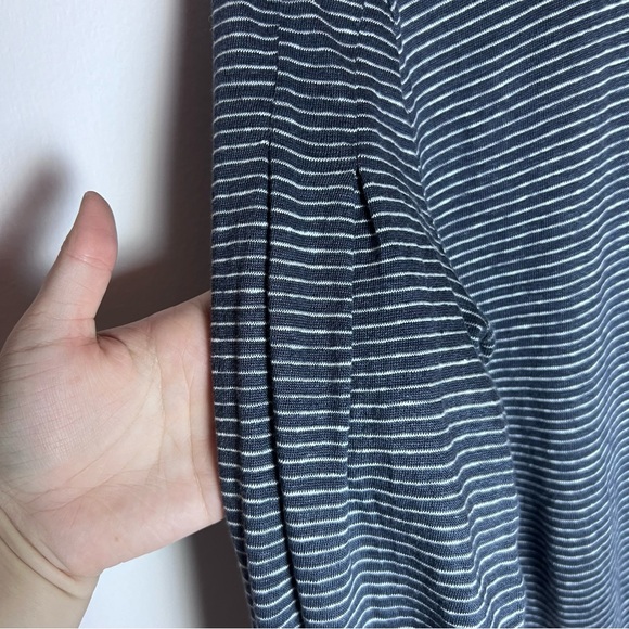 Sundance Mariner Journey Top - 100% Linen Grey Striped Blouse - Size Medium - Picture 10 of 11